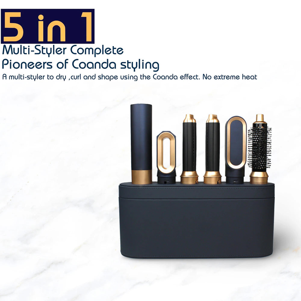 5-in-1 Hair Styling Tool Set with Hair Dryer, Curling Iron, Straightener, and Brush